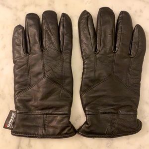 ✅ 3M THINSULATE 80g Black Leather Gloves. Excellent condition.